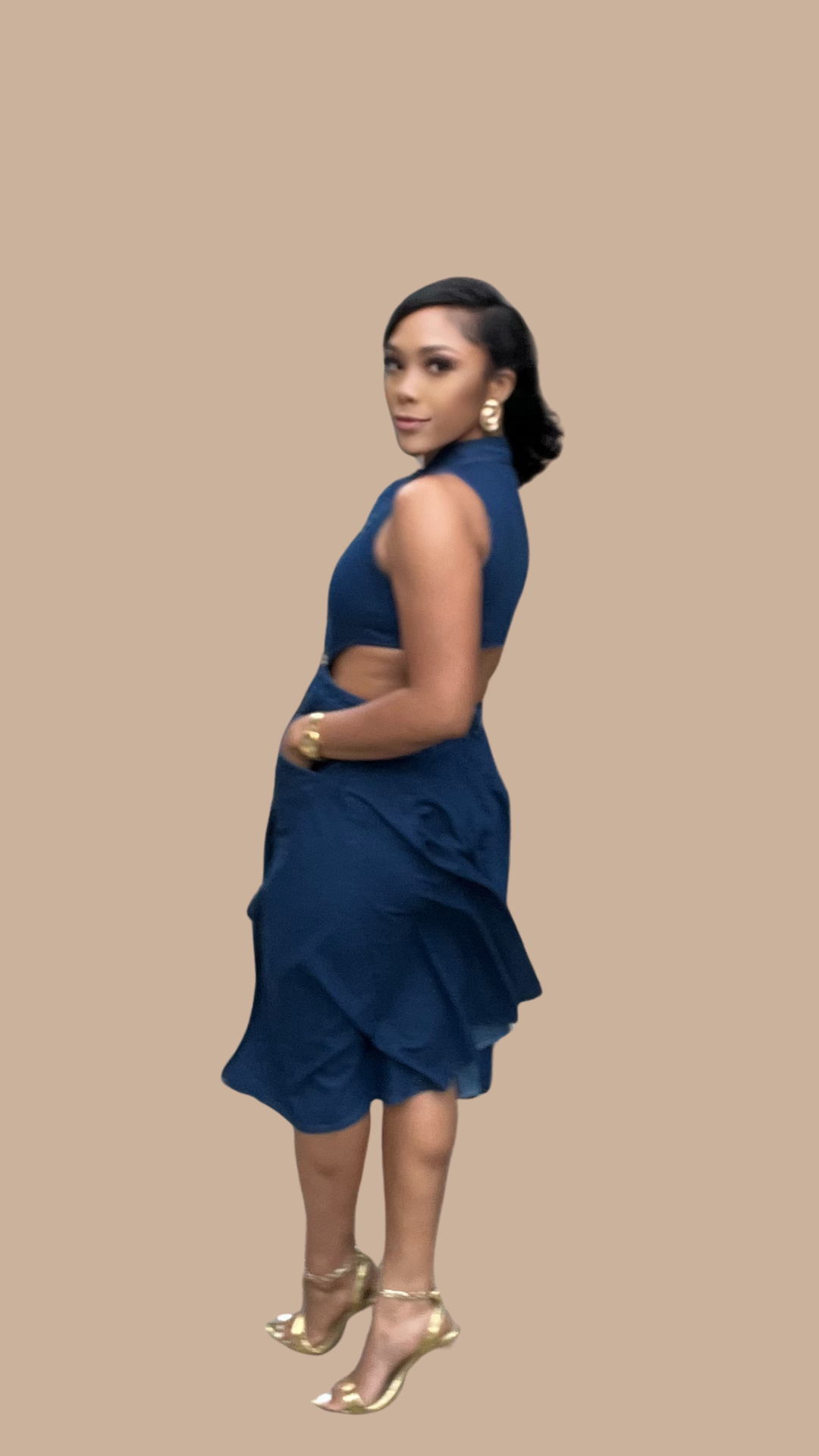 Blue Jean Pleated Dress
