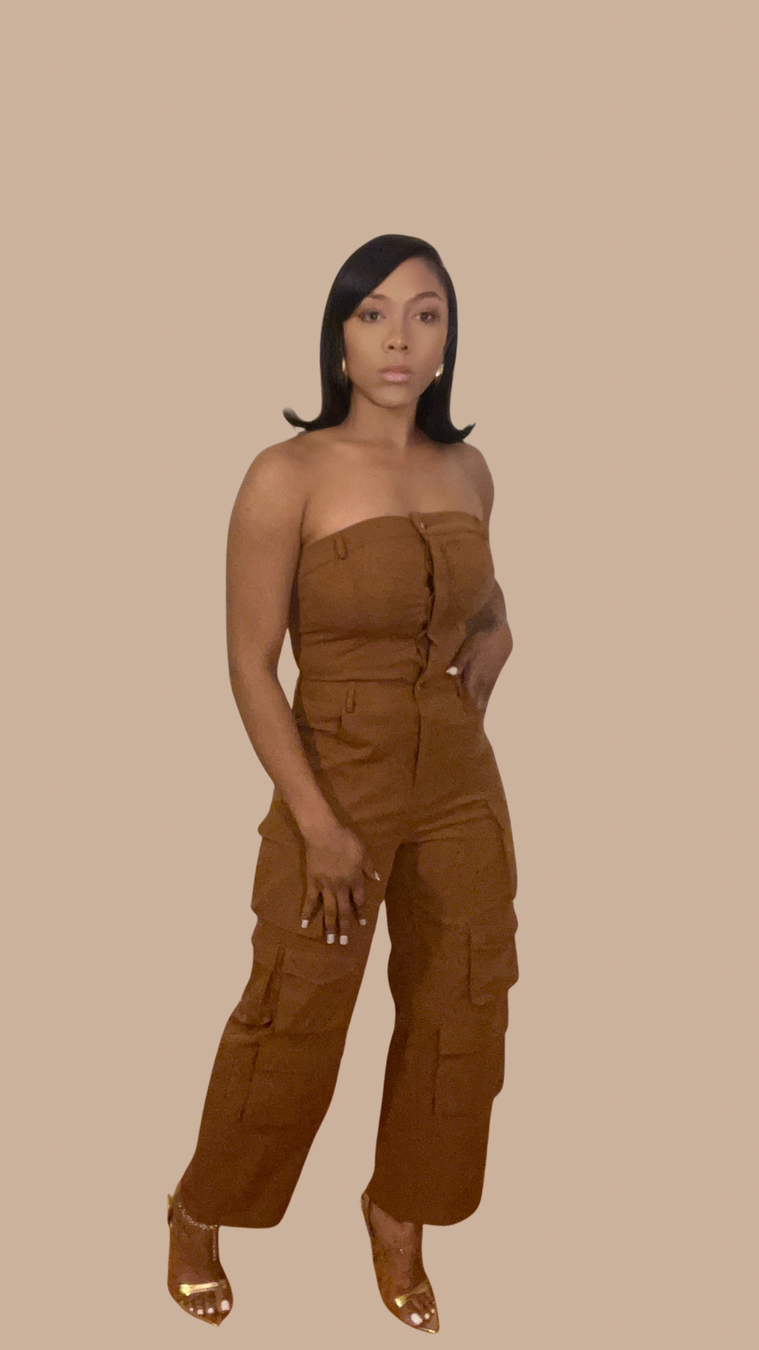 Brown Jumper with Long Tassels