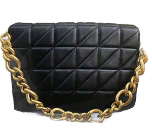 Thick Chain Women's Shoulder Bag | Black